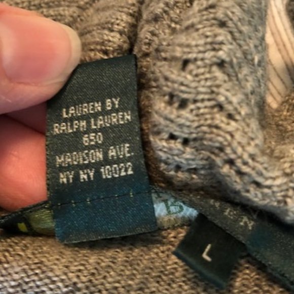 Lauren Ralph Lauren Silk/Cashmere Sweater, Large - Picture 5 of 8